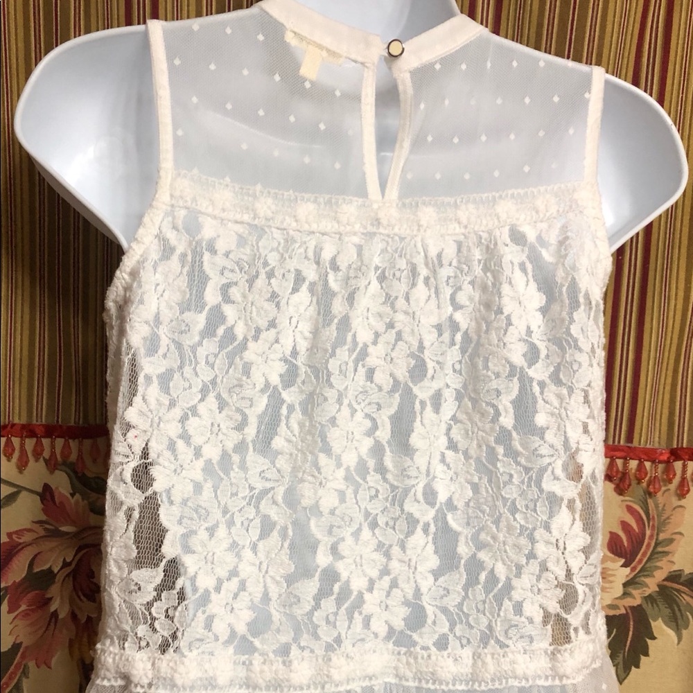 (ποΈ2 for 8.00)No yeah Girl White Lace Top - Picture 7 of 8